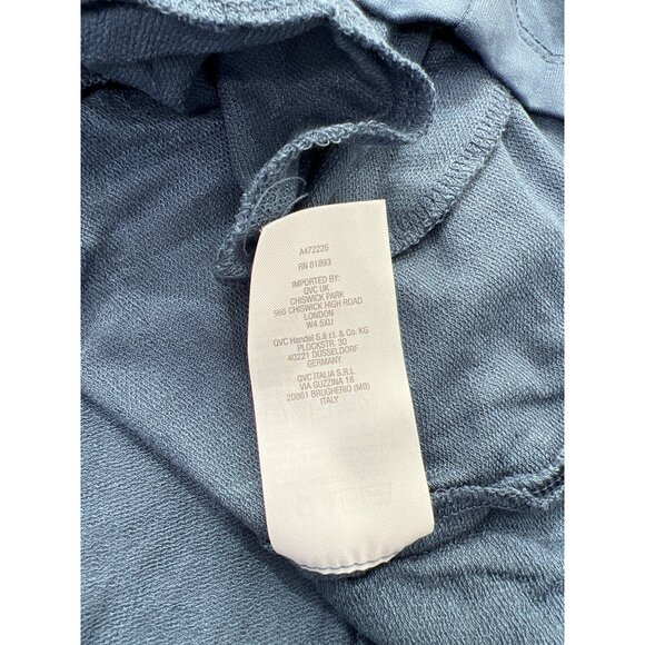 Susan Graver Regular Weekend Jersey Turtleneck Tunic Top Womens XXS Blue NEW - Picture 3 of 7